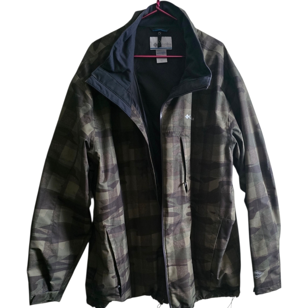 Columbia men's interchange jacket camouflage print Size 4XT